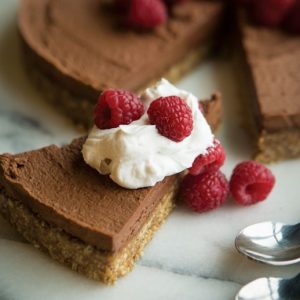 “Raw” French Silk Chocolate Pie with Coconut Whipped Cream